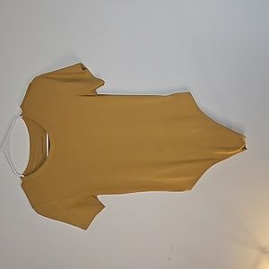 American Eagle Yellow Comfortable Bodysuit Size Medium